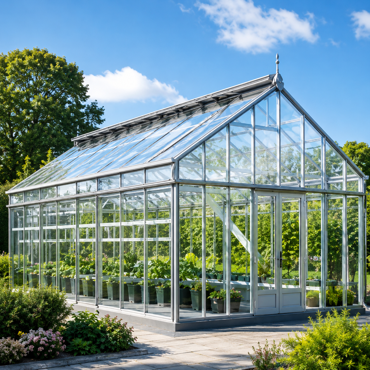 Учебная алюминиевая теплица